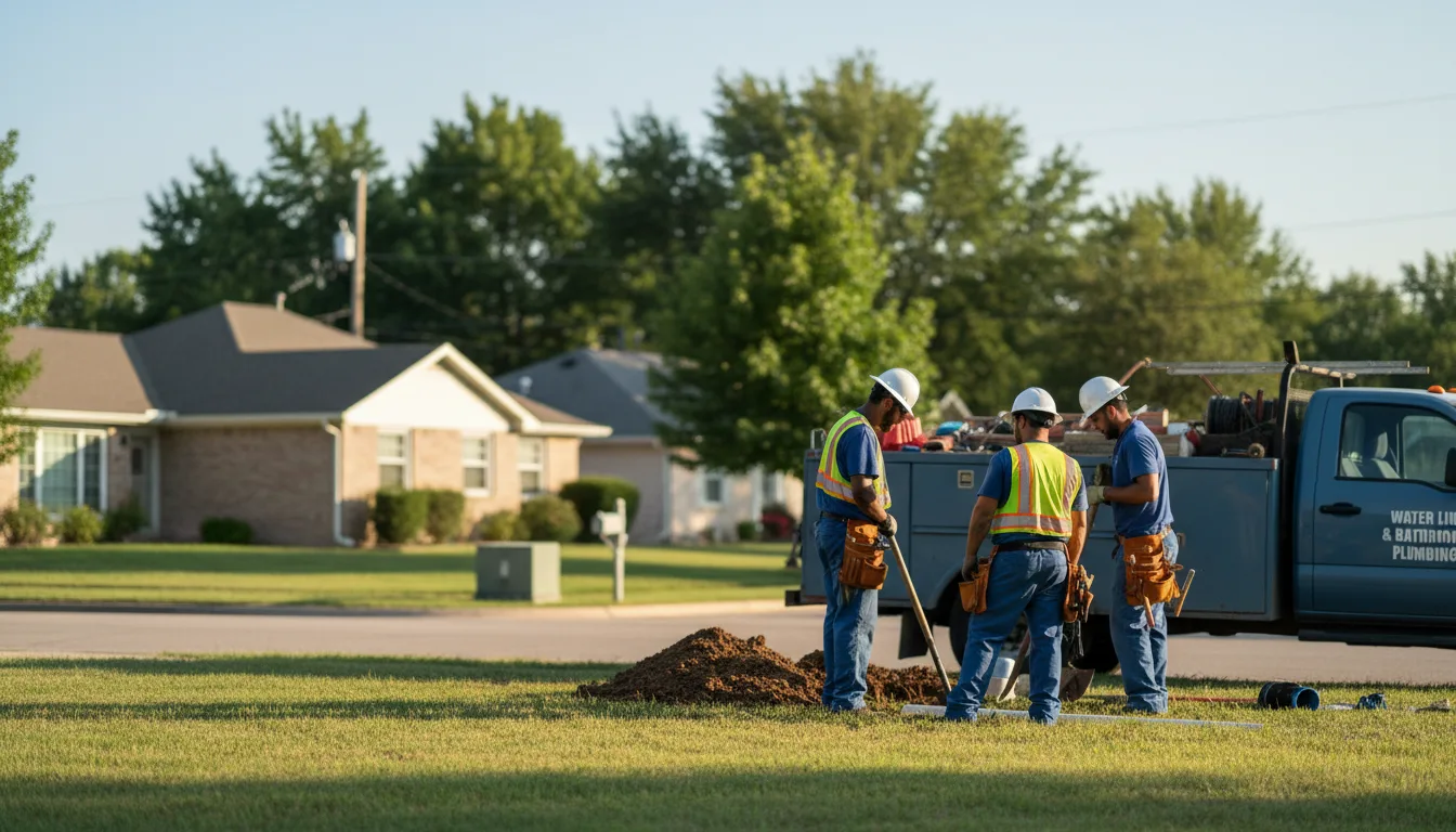 Residential water line and bathroom plumbing service in Fall River, MA